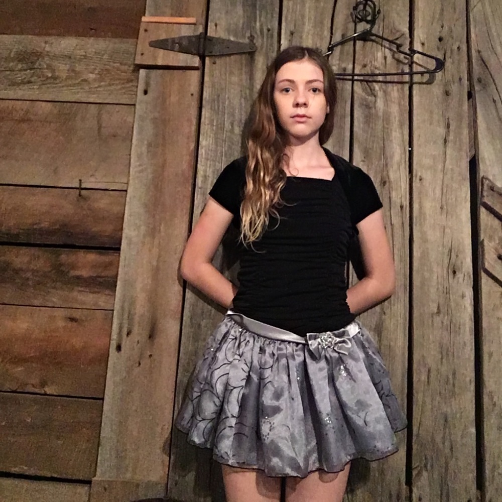 Black and silver dress